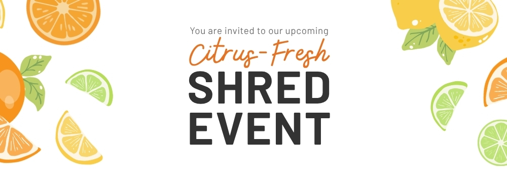 Shred Event Header with Citrus Fruit